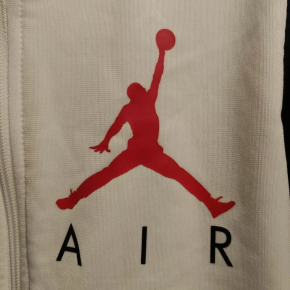 Air Jordan White Black Athletic Active Zip Jacket - Picture 3 of 5